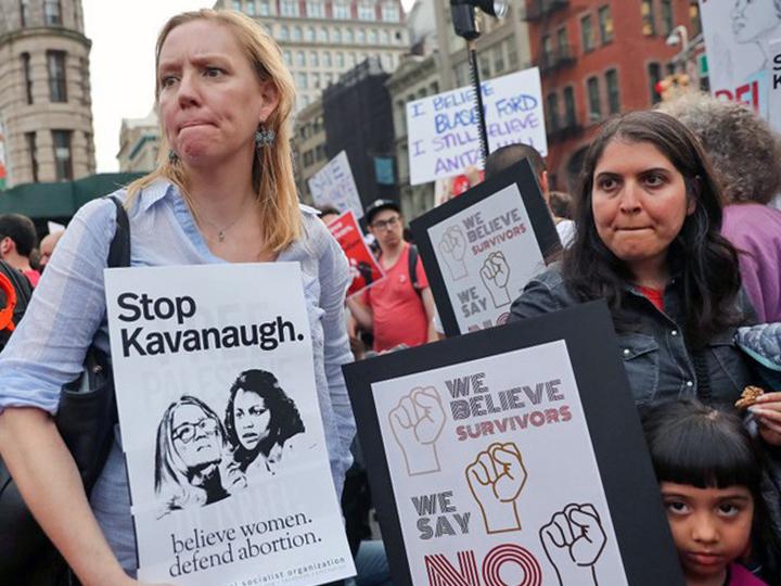 Protesters in New York City demand justice for survivors of sexual violence