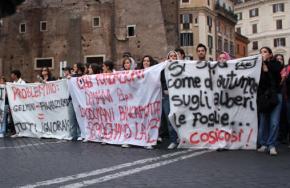 Mass protests of Italian students in October shut most universities and took over city streets