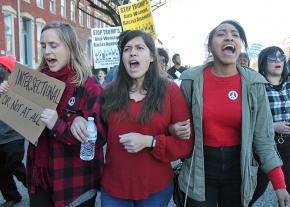 Protesters take to the streets of Baltimore on International Women's Day