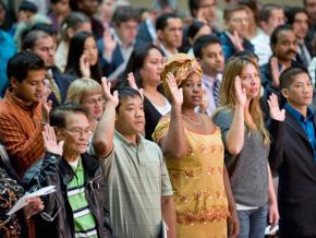 A naturalization ceremony