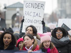 The Women's March hits the streets of St. Paul, Minnesota